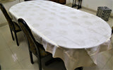 Sequence Motive(60x108 Inch)Table Cover(Cream)-Sheer/Satin - Jagdish Store Online Since 1965
