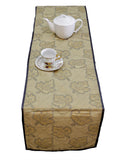 Self Design(14 X 72 Inch) Table Runner(P.Green)-Dupion Silk - Jagdish Store Online Since 1965