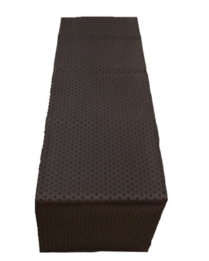 Dot Embroidery(13 X 90 Inch) Table Runner(Brown)-Leather - Jagdish Store Online Since 1965