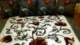 Velvet Patch Work PolySilk Quilted BedCover Set-(1 bedcover+ 4 Cushion Covers) - Jagdish Store Online Since 1965