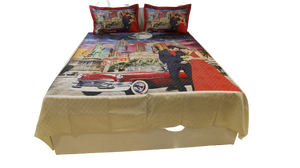 Digital Print Design Cotton-Satin BedCover Set-(1 bedcover+ 2 Pillow Covers) - Jagdish Store Online Since 1965