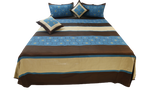 Embroidery Design Dupion Silk BedCover Set-(1 bedcover+ 2 Pillow Covers + 2 Cushion Covers) - Jagdish Store Online Since 1965