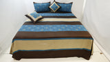 Embroidery Design Dupion Silk BedCover Set-(1 bedcover+ 2 Pillow Covers + 2 Cushion Covers) - Jagdish Store Online Since 1965