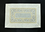 (Cream) Embroidery Table Mat-Tissue(7 PCS Set) - Jagdish Store Online Since 1965
