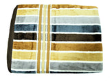(Brown) Striped Cotton Bath Towel