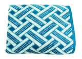 (Turquoise) Cross Design Cotton Bath Towel