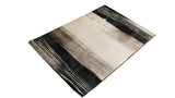 Rugs (Black/Cream Stripes) Modern Synthetic Carpet - Jagdish Store Online