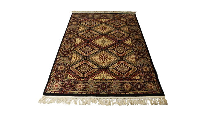 Rugs ( Marron/Black ) Traditional Synthetic Carpet - Jagdish Store Online