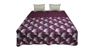 Lupe Reversible Double Bedcover with 2 Pillow Covers and 2 Cushion Covers