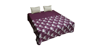 Lupe Reversible Double Bedcover with 2 Pillow Covers and 2 Cushion Covers