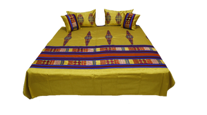 Rosario Premium Double Bedcover with 2 Pillow Covers and 2 Cushion Covers