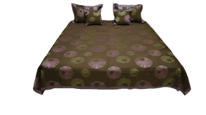 Viscose Jaguar Double Bedcover with 2 Pillow Covers and 2 Cushion Covers