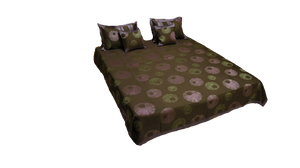 Viscose Jaguar Double Bedcover with 2 Pillow Covers and 2 Cushion Covers