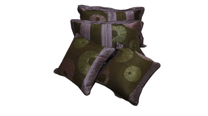 Viscose Jaguar Double Bedcover with 2 Pillow Covers and 2 Cushion Covers