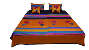 Shaneel Flower Patch Double Bedcover with Pillow Covers and Cushion Covers