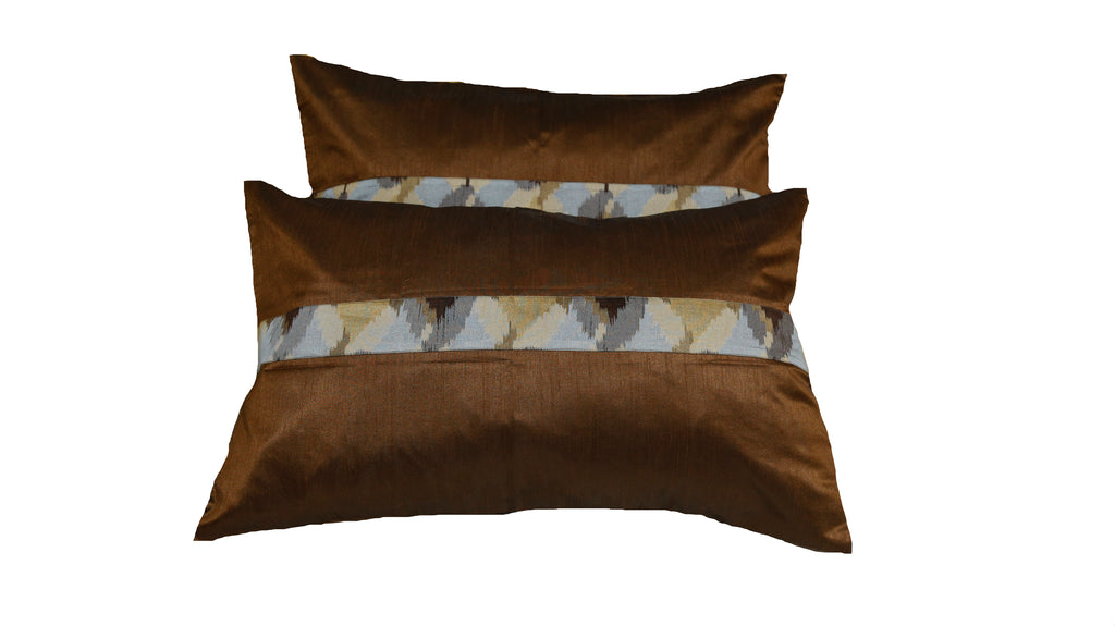 Ikat Design Double Bedcover with 2 Pillow Cover