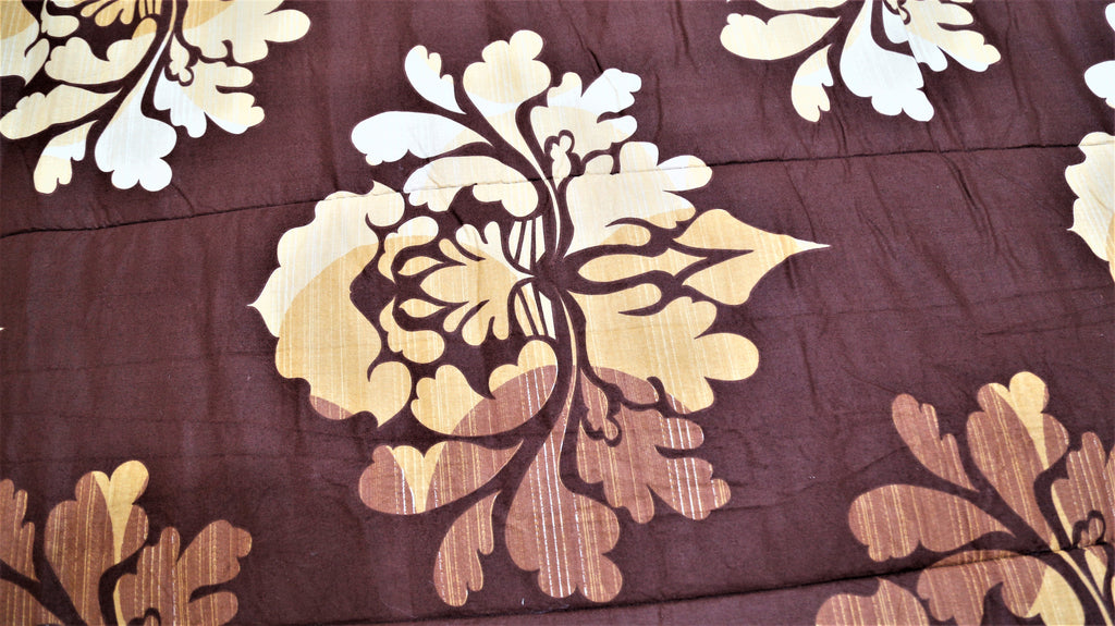 Portico Printed(Brown/Beige) Cotton AC Quilt (90x100 Inch)-250 GSM - Jagdish Store Online Since 1965