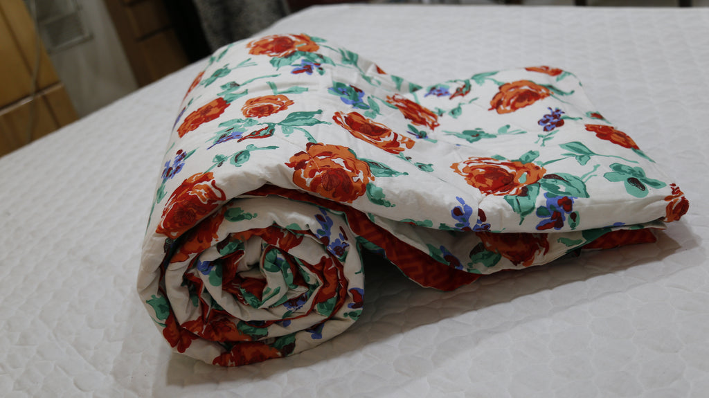 Reversible Printed Cotton AC Quilt (90x100 Inch)-200 GSM - Jagdish Store Online Since 1965