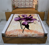 Brooklyn (Printed) (Cream/Purple)Blanket(60 X 90 Inch)-Polyester - Jagdish Store Online Since 1965