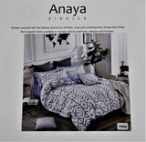 Anaya Printed Cotton Single Bed Bedsheet with 2 Pillow Covers