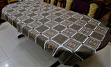 Cut Work(60x90 Inch)Table Cover(Brown)-Polyester - Jagdish Store Online Since 1965