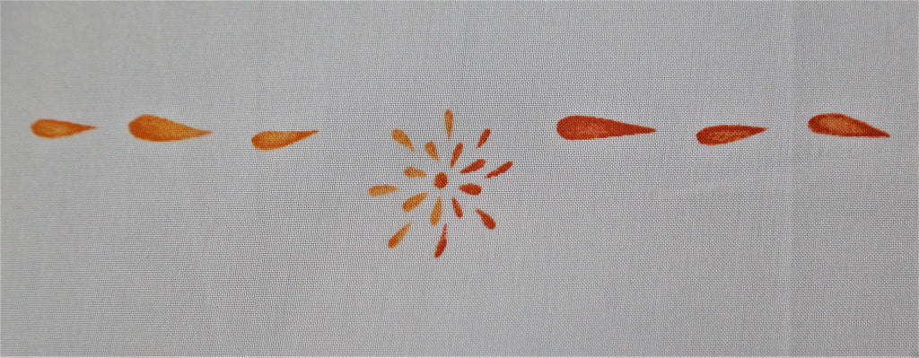 Printed (60x120 Inch)Table Cover(White/Rust)-Sheer/Satin - Jagdish Store Online Since 1965