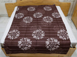 Reversible Printed AC Cotton Quilt (60x90 Inch)-Brown/Cream - Jagdish Store Online Since 1965