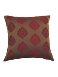 Brown With Rust Reversible Polyester Cushion Cover