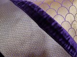 (Purple/Gold)Brocade- Dupion Silk Cushion Cover - Jagdish Store Online Since 1965