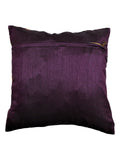 (Purple/Gold)Brocade- Dupion Silk Cushion Cover - Jagdish Store Online Since 1965
