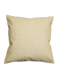 Cream Embroidery Leather Cushion Cover