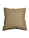 Beige Embroidery Leather Cushion Cover