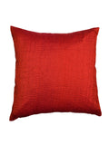 Reversible Red Pintucks Silk Cushion Cover