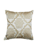 Cream Embroidery Polyester Cushion Cover