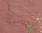 Creta Emb Upholstery Fabric Silk (Pink)