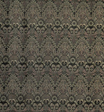 Dupion Jaq Flower Upholstery Fabric Silk (Black/Gold)