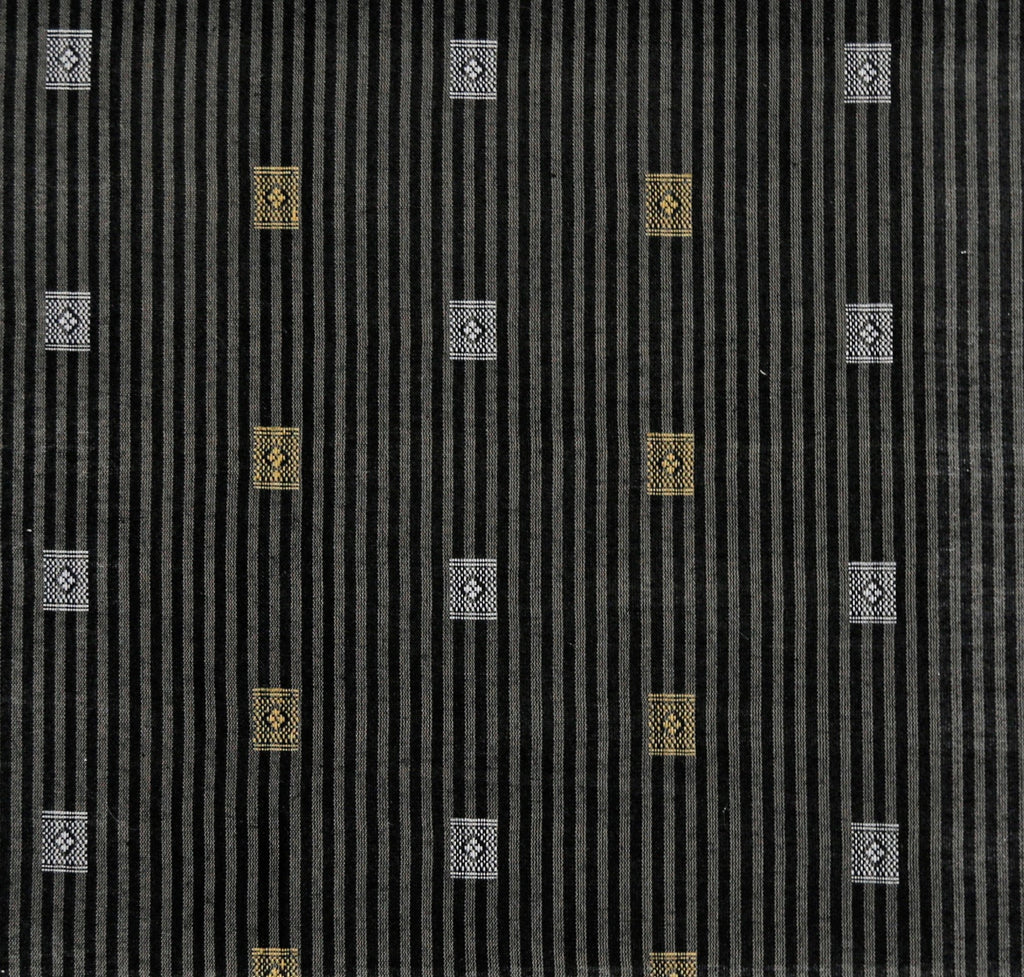 Vs Stripe Upholstery Fabric Silk (Black)-Rs. 350 per mtr - Jagdish Store Online Since 1965