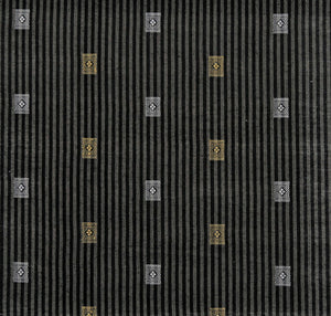 Vs Stripe Upholstery Fabric Silk (Black)-Rs. 350 per mtr - Jagdish Store Online Since 1965