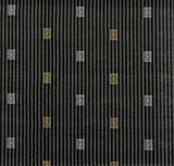 Vs Stripe Fabric Silk (Black)