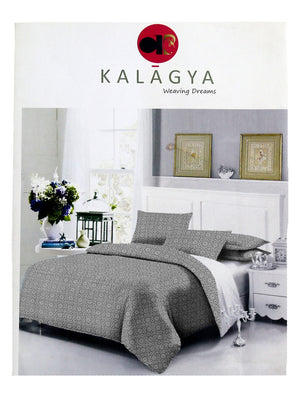 Kalagya- Morrocan Tile Printed Cotton Bedsheet(110 X 110 Inch) Set -(1 bedsheet+ 4 Pillow Covers) - Jagdish Store Online Since 1965
