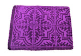 (Purple) Self Design Bath Towel