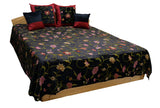 Kashmiri Embroidered Velvet BedCover Set-(1 bedcover+ 4 Cushion Covers) - Jagdish Store Online Since 1965