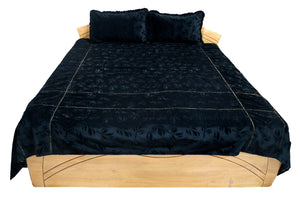 Embroidered Velvet BedCover Set-(1 bedcover+ 2 Pillow Cover) - Jagdish Store Online Since 1965