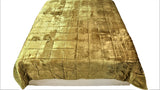 Work(Golden)Chenille Quilt (90x108 Inch)-300GSM - Jagdish Store Online Since 1965