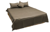 Plain Quilted Double Bed Bedcover with 2 Pillow Covers And 2 Cushion Covers