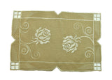 (Beige) Embroidery Table Mat-Cotton(6 PCS Set) - Jagdish Store Online Since 1965