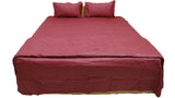 Solid(Rust)Cotton AC Set-(1 bedsheet+ 1 AC Quilt + 2 Pillow Covers) - Jagdish Store Online Since 1965