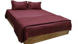 Solid Double Bed AC Set with AC Quilt and Pillow Cover