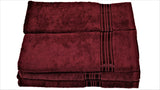 (Burgundy) Plain Cotton Bath Towel