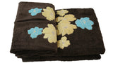 (Coffee) Patch Work Cotton Bath Towel Set-4 Pcs Set - Jagdish Store Online Since 1965